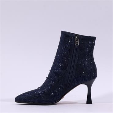 Una Healy Piano Picker High Heel Boot - Navy Sparkle